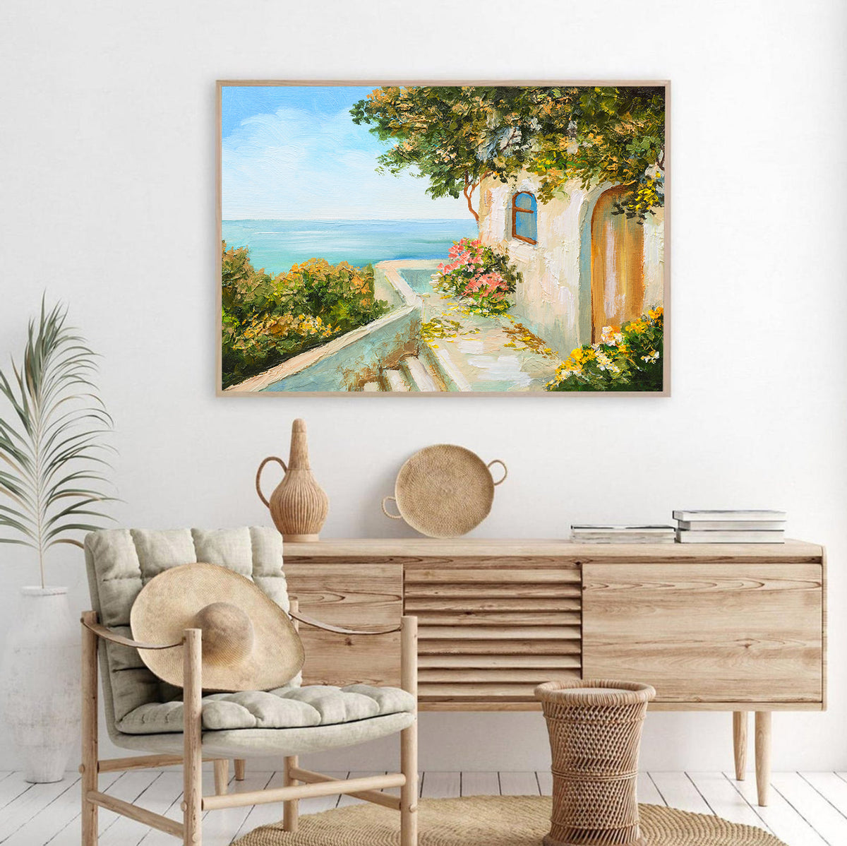 Canvas Painting - House by the Sea