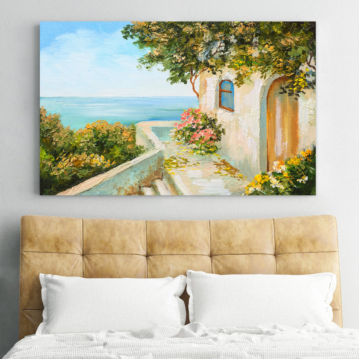 Canvas Painting - House by the Sea