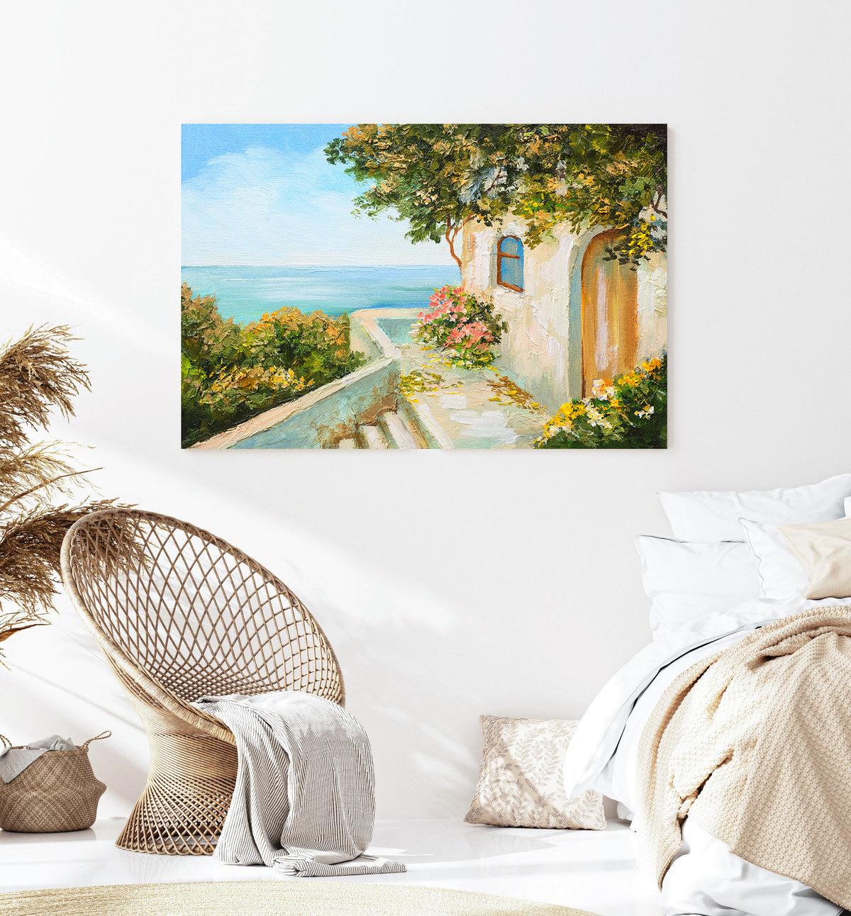 Canvas Painting - House by the Sea