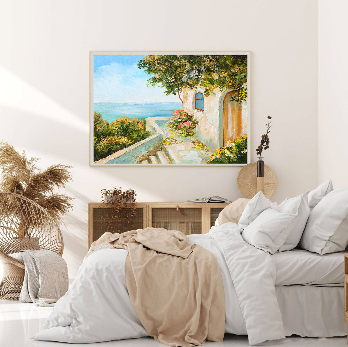 Canvas Painting - House by the Sea