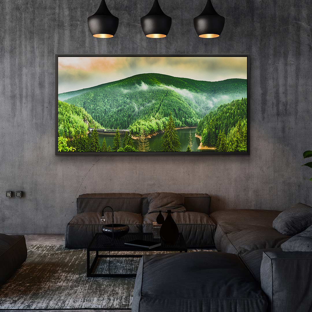 Canvas Painting - Green Forest Landscape