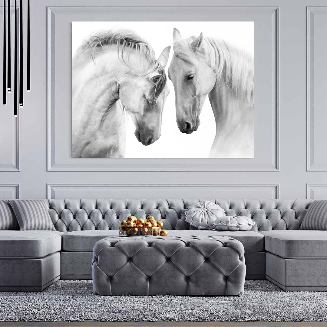Canvas Painting - White Horses