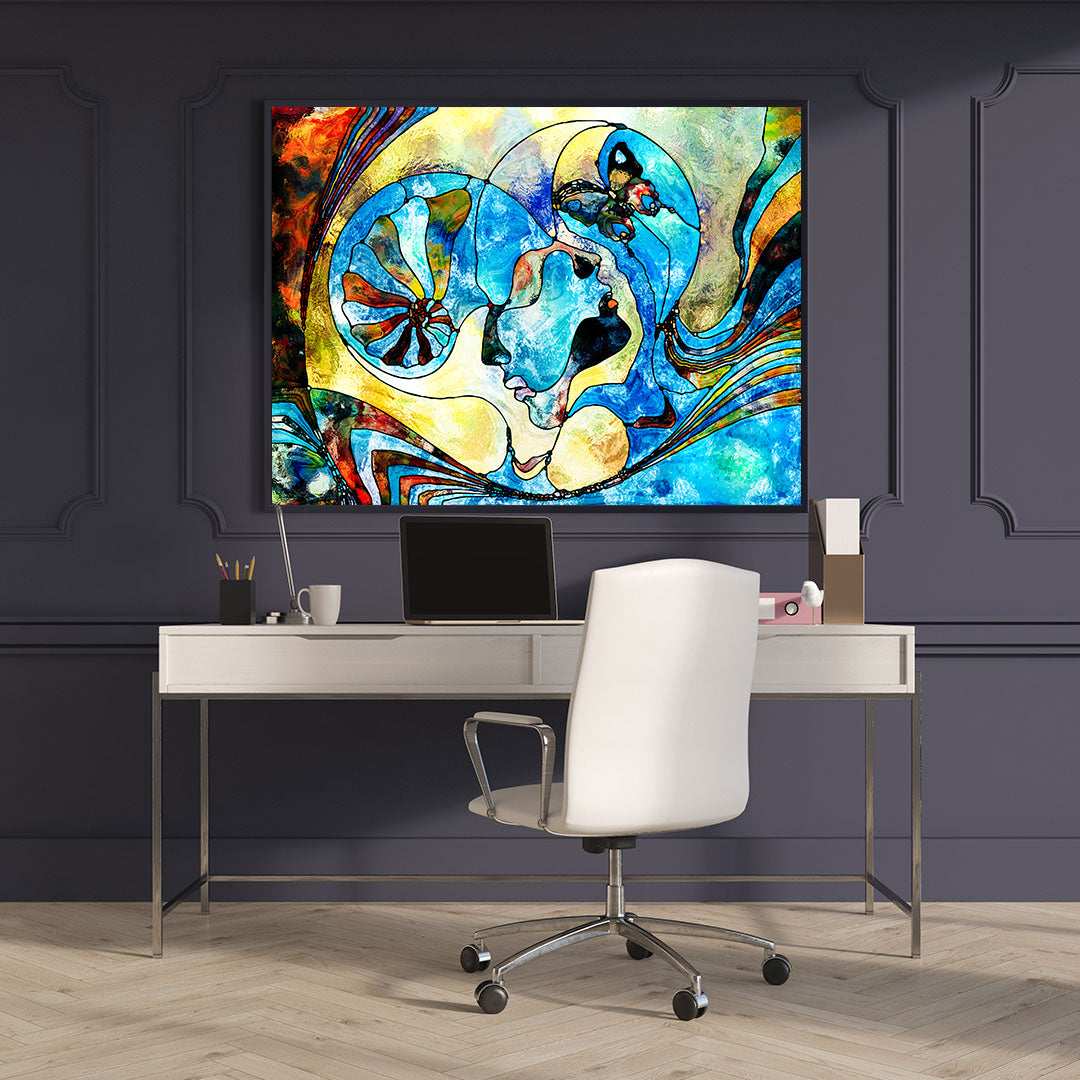Canvas Painting - Two Lovers Abstract
