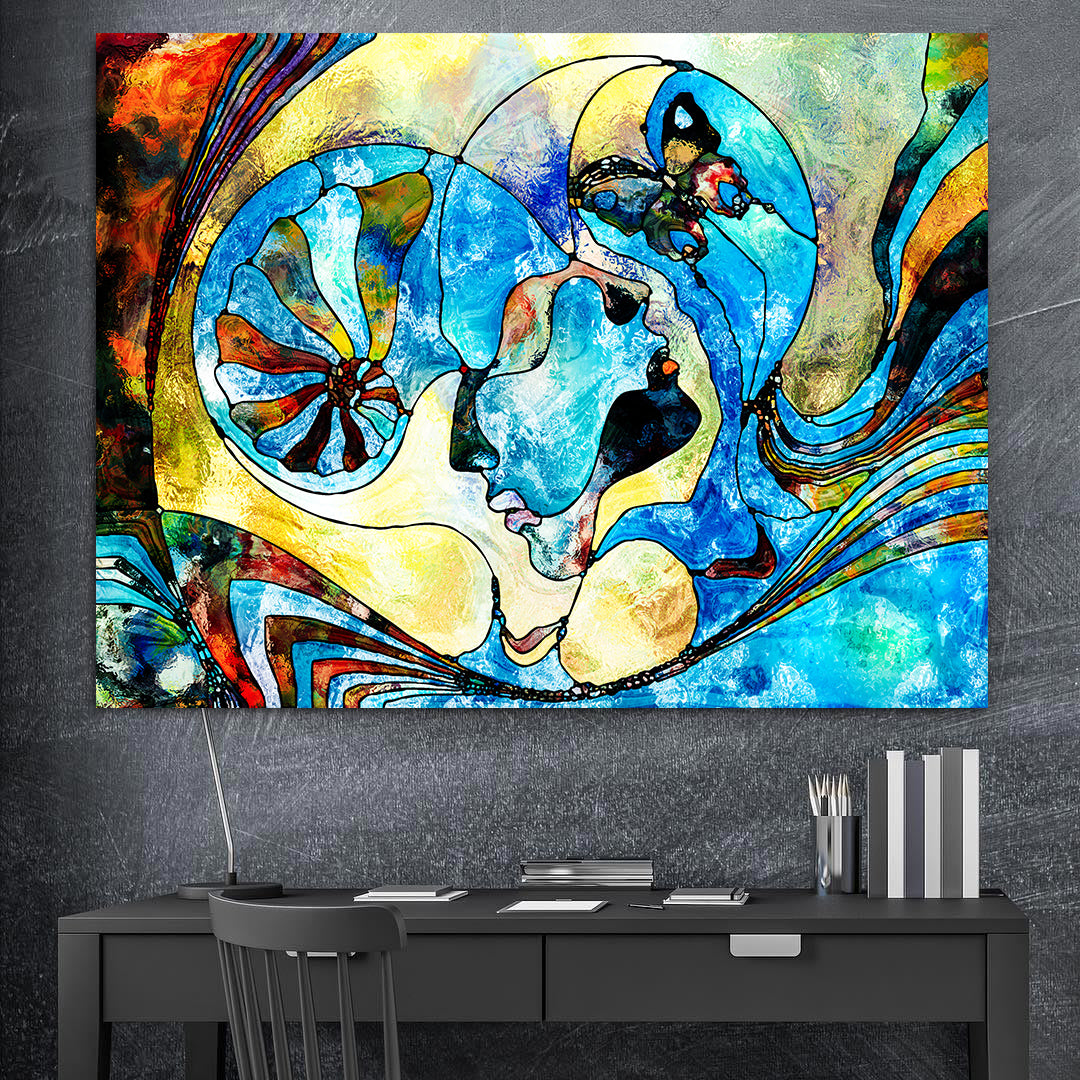 Canvas Painting - Two Lovers Abstract