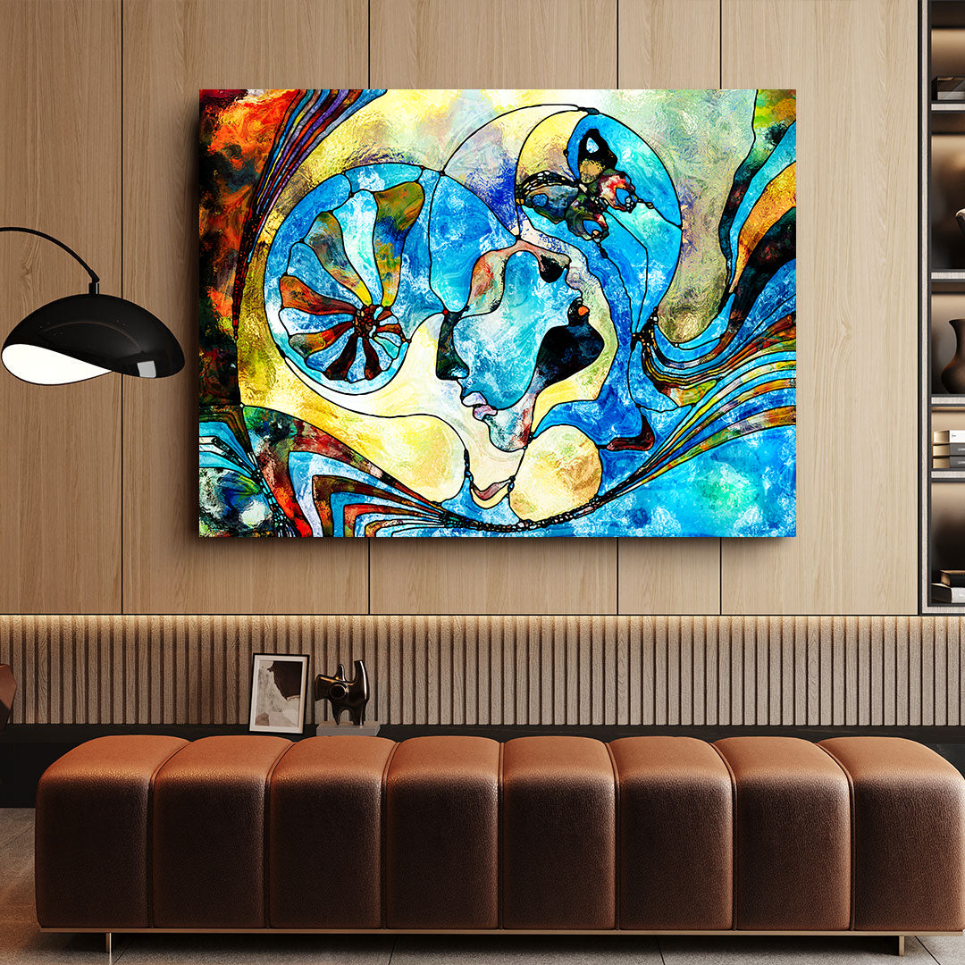 Canvas Painting - Two Lovers Abstract