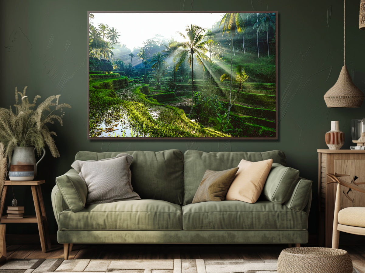 Canvas Painting - Landscape with Palm Trees