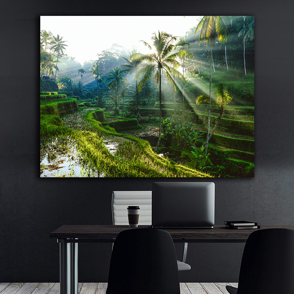 Canvas Painting - Landscape with Palm Trees