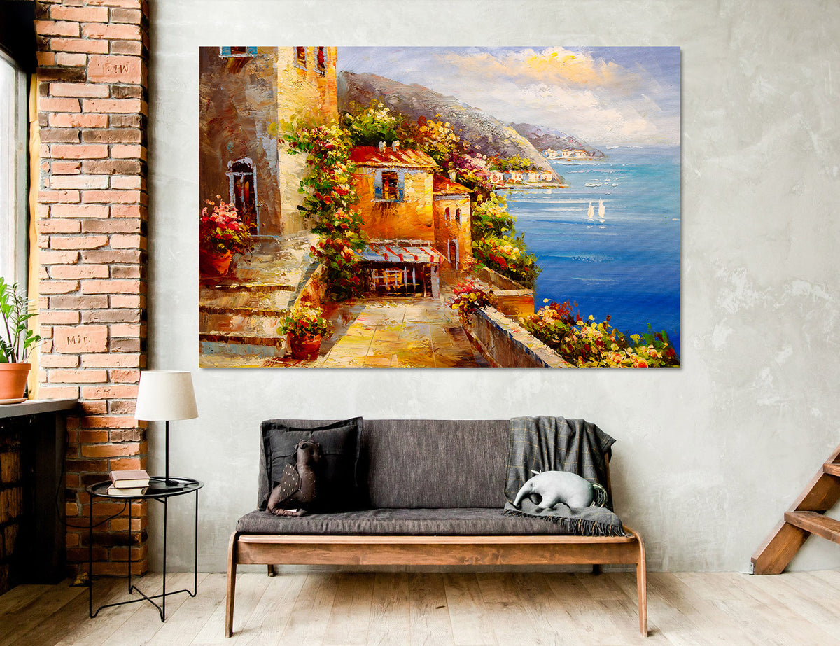 Canvas Painting - Little House by the Sea