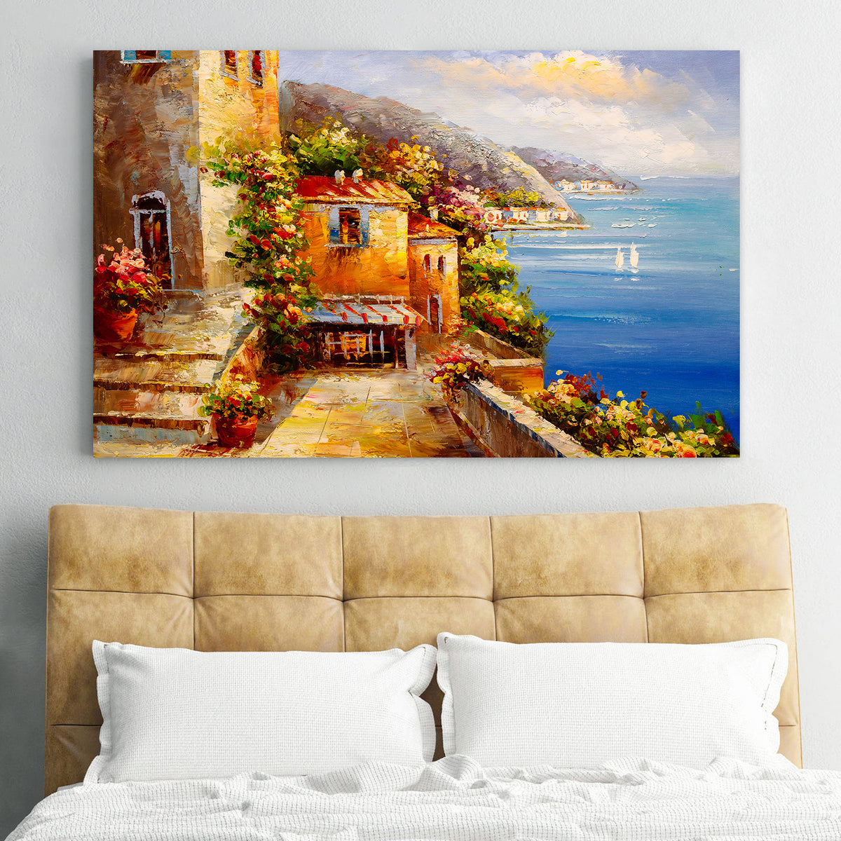 Canvas Painting - Little House by the Sea