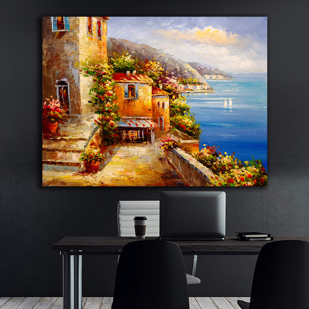 Canvas Painting - Little House by the Sea