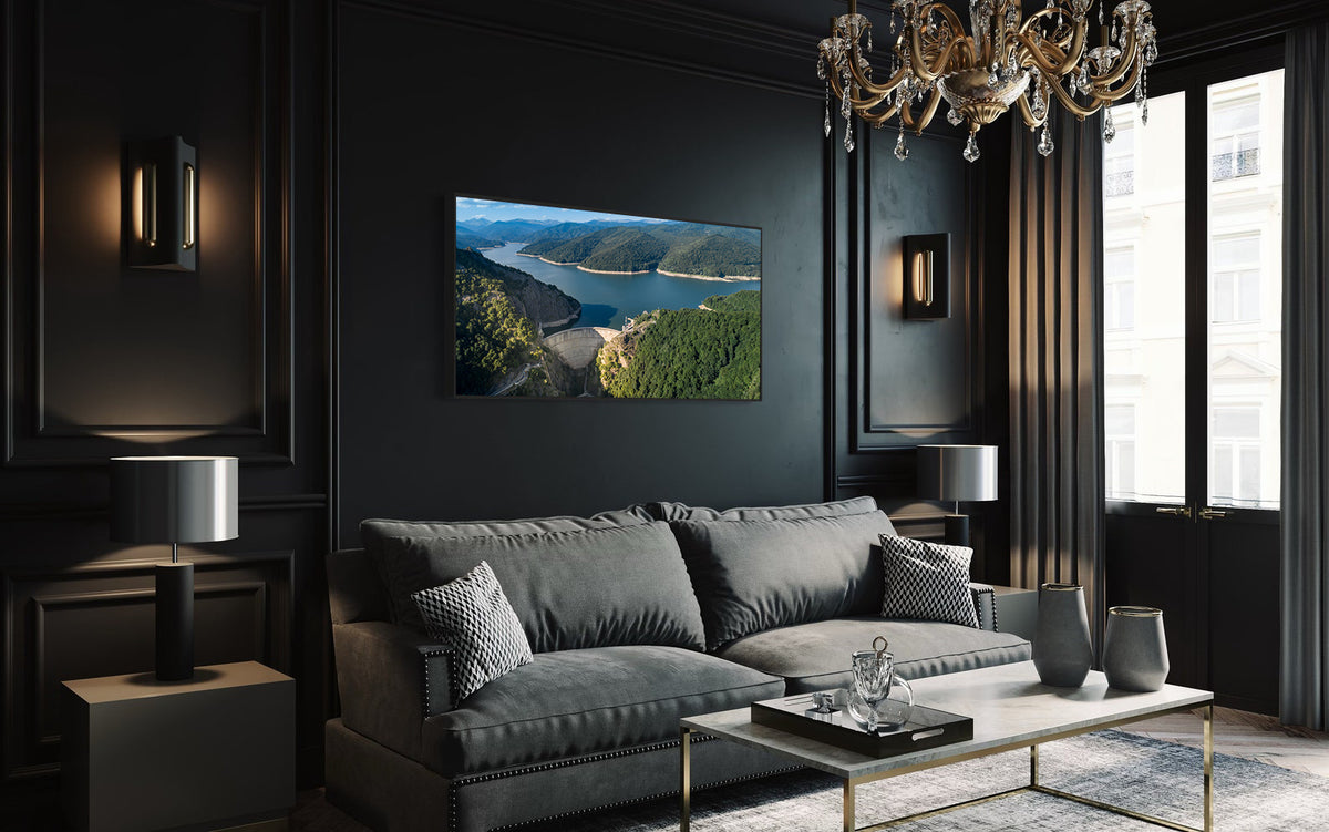 Canvas Painting - Vidraru Dam and Lake