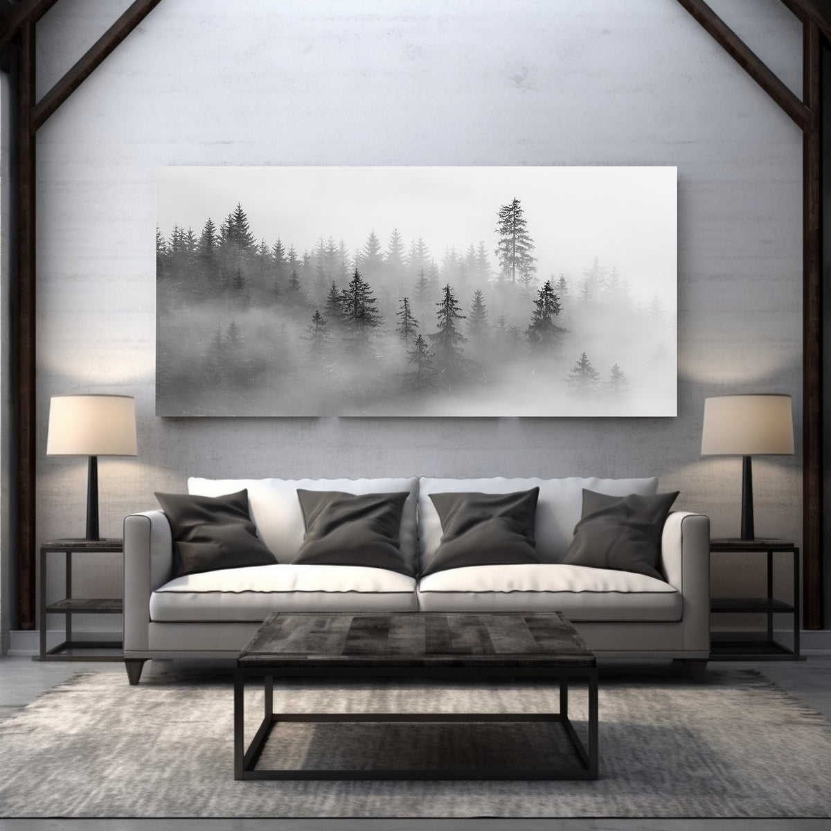 Canvas Painting - Forest in the Mist