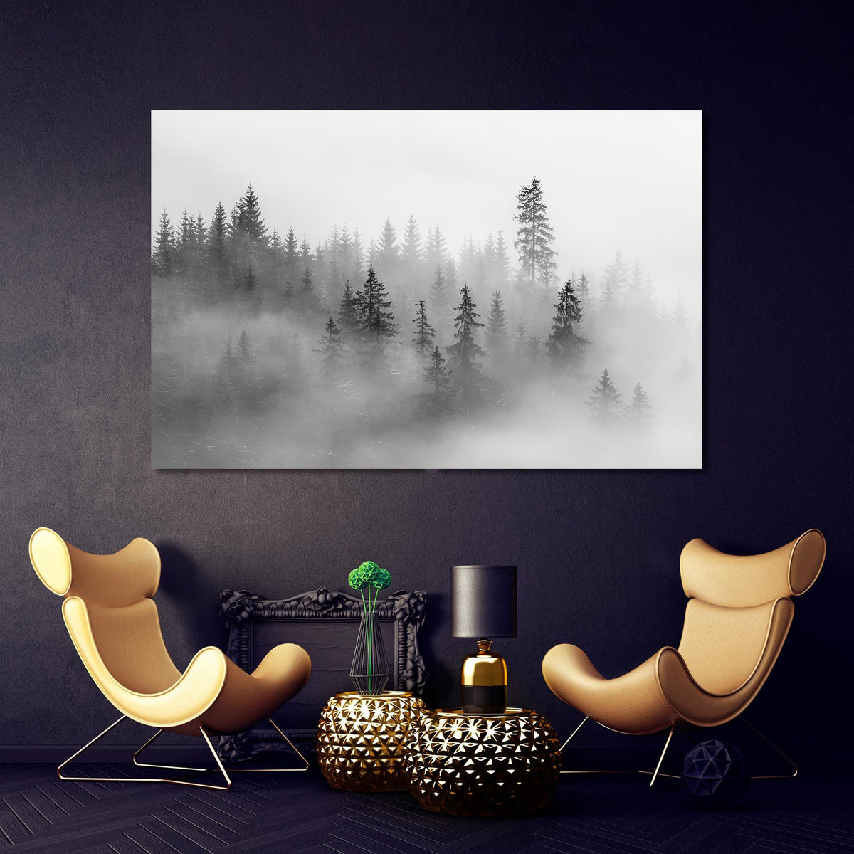 Tablou Canvas - Padure in Ceata