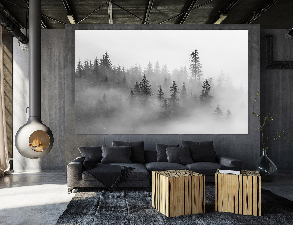 Tablou Canvas - Padure in Ceata