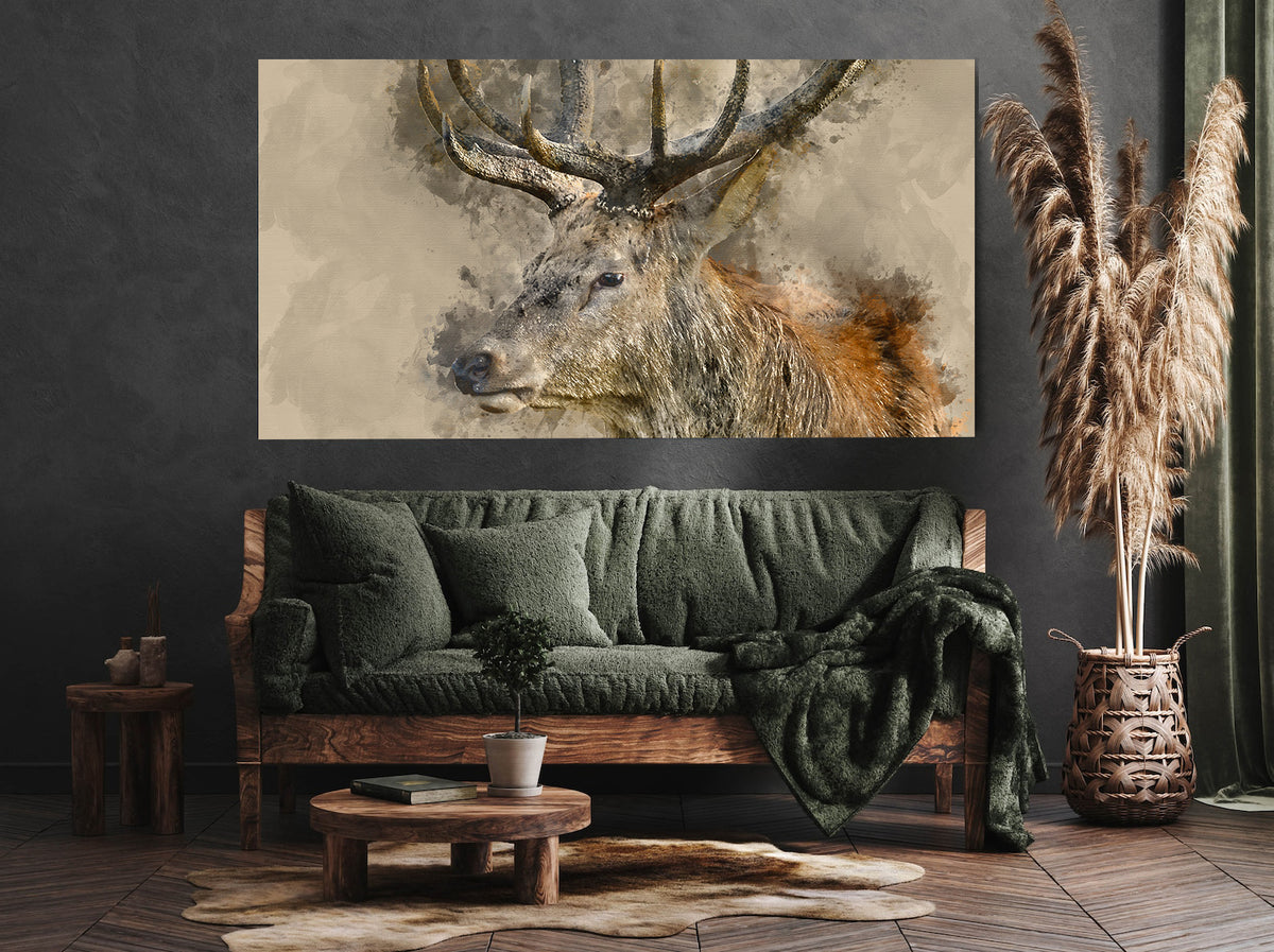 Canvas Painting - Deer Portrait
