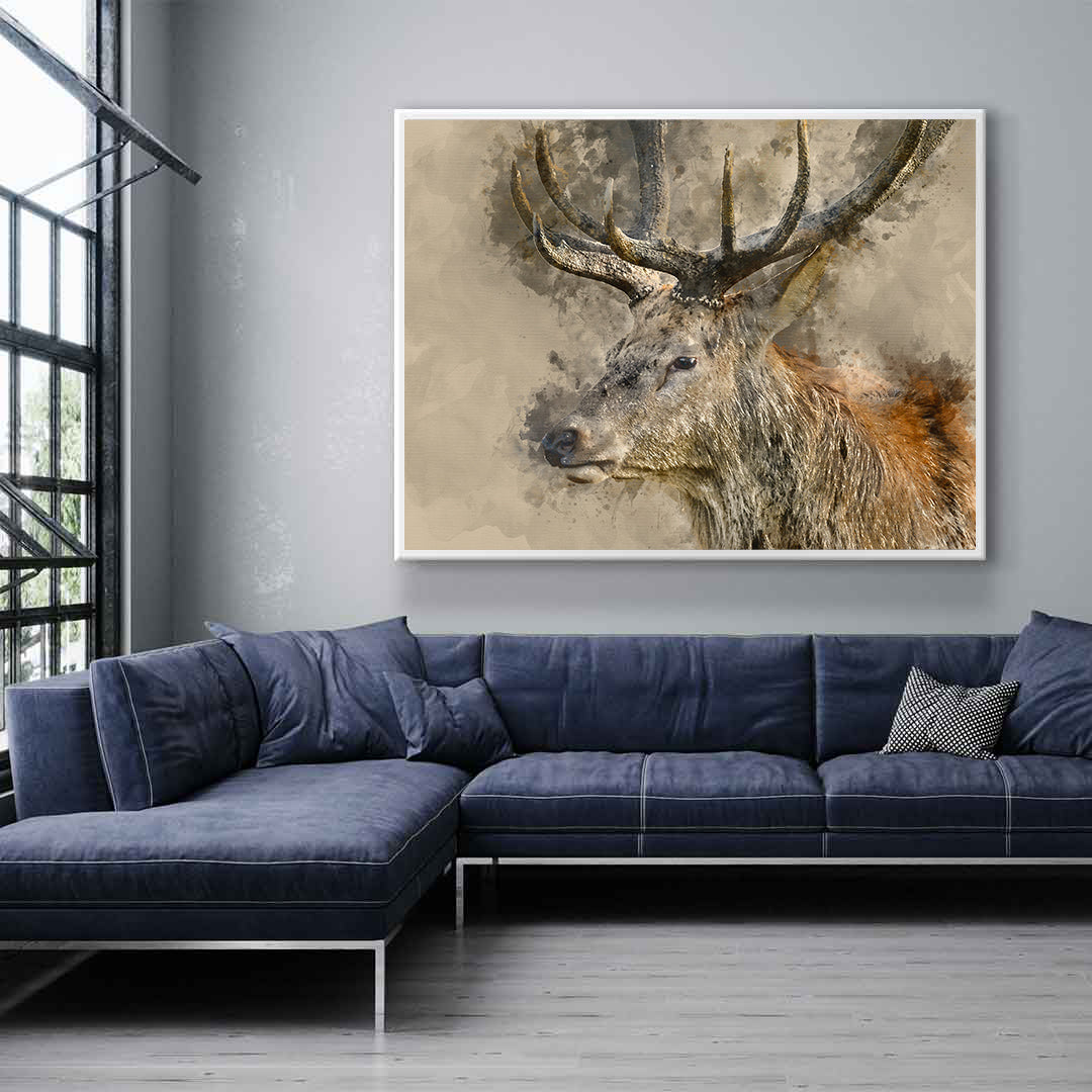 Canvas Painting - Deer Portrait