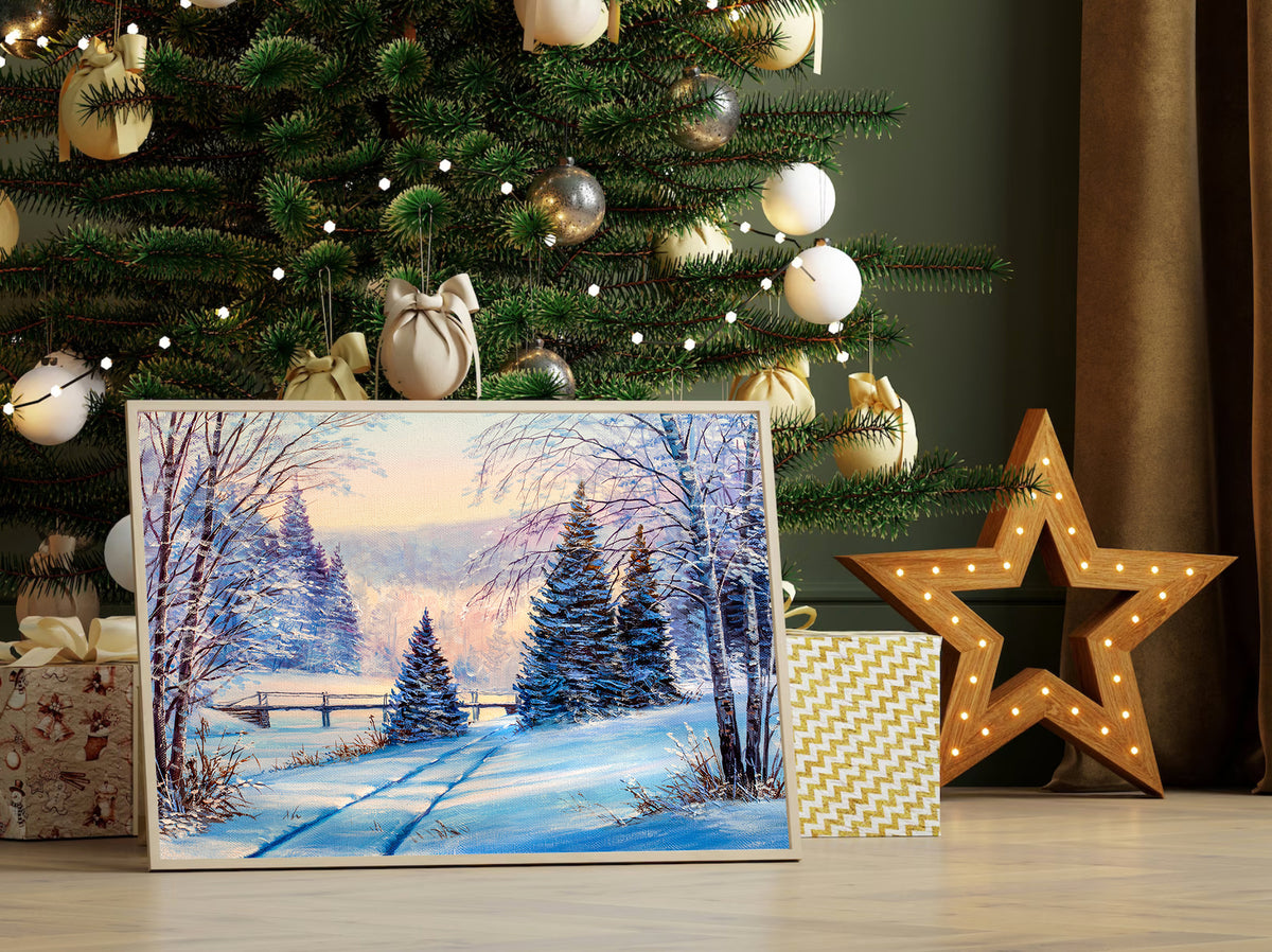 Tablou Canvas - Padure Iarna Peisaj