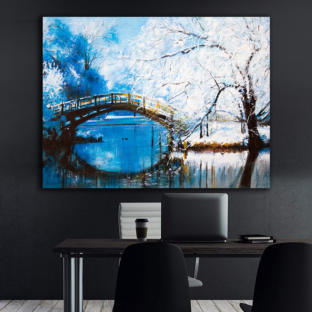 Canvas Painting - Winter Forest Landscape