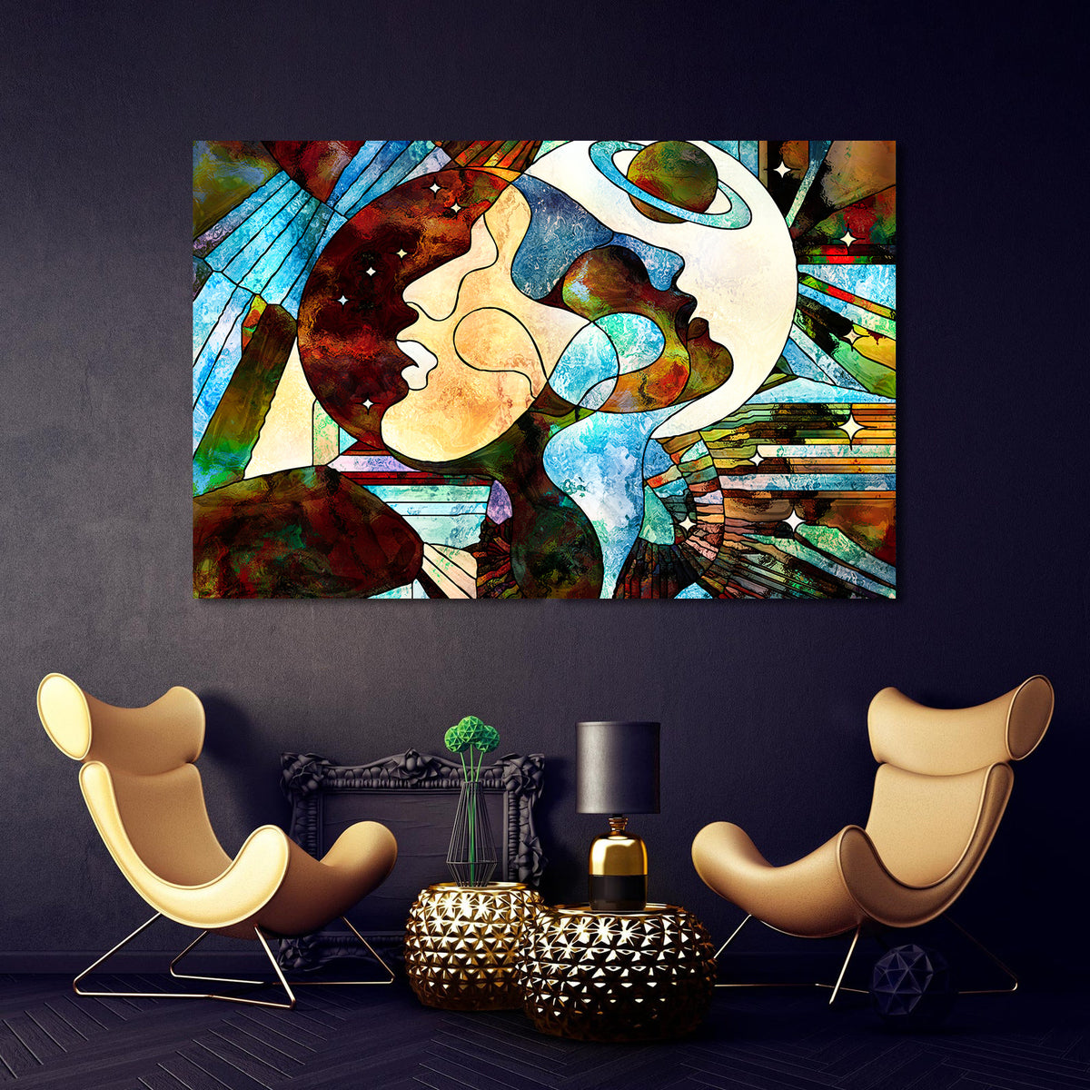 Canvas Painting - Lovers Abstract