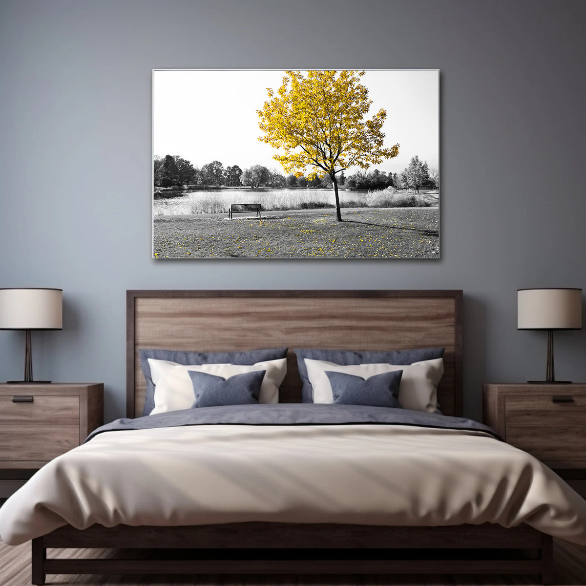 Tablou Canvas - Copac cu Frunze Galbene