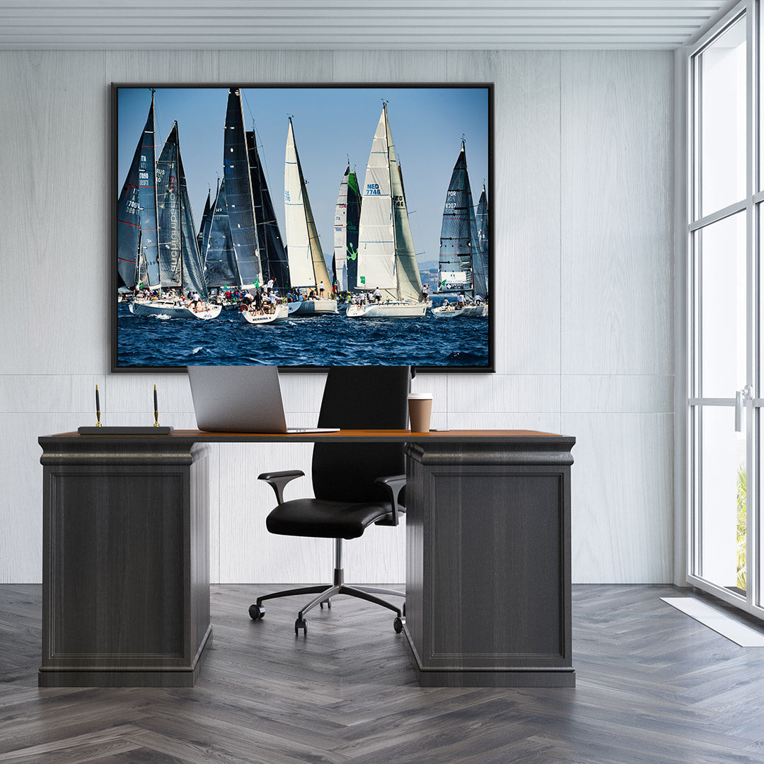 Canvas Painting - Water Sports Competitions with Boats