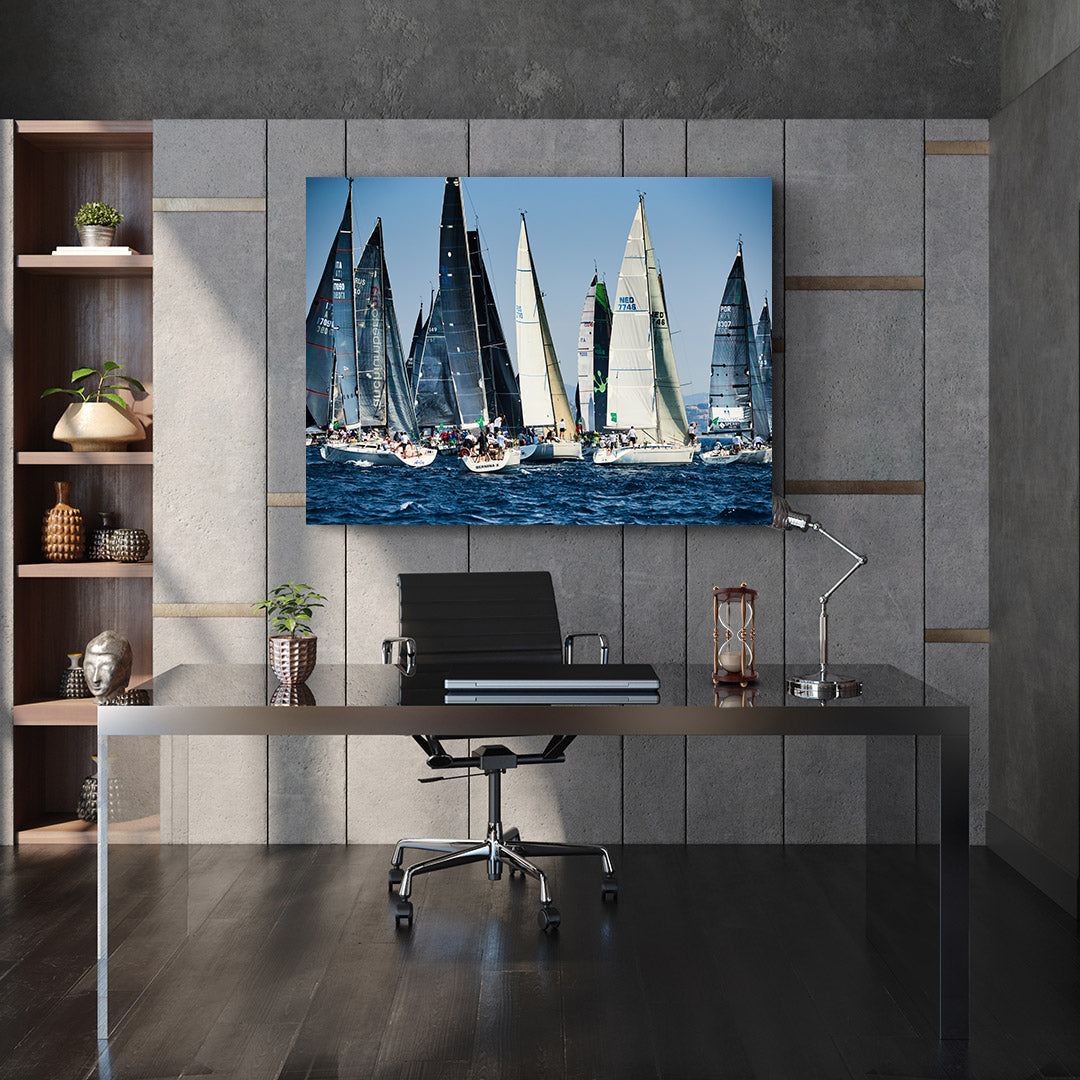 Canvas Painting - Water Sports Competitions with Boats