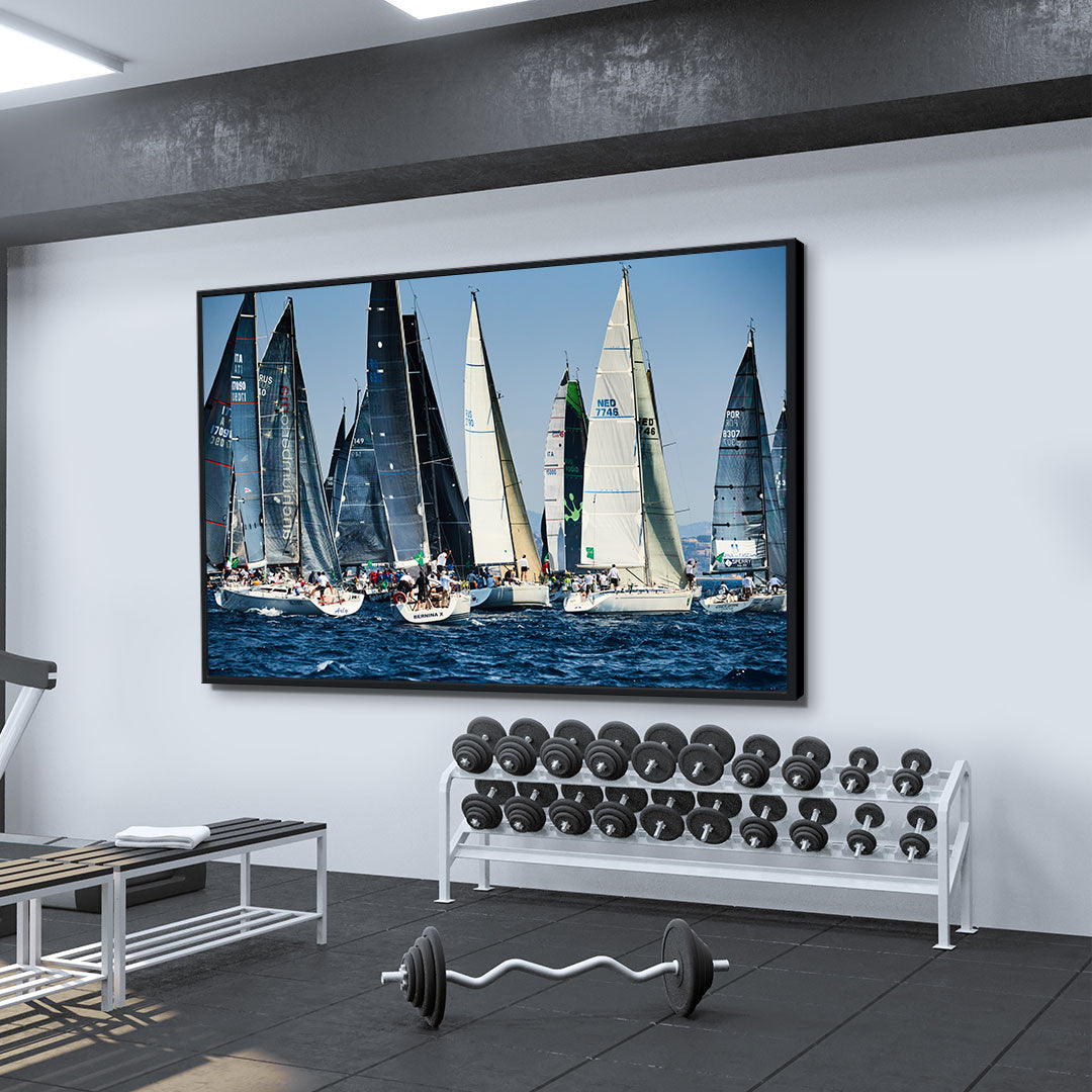 Canvas Painting - Water Sports Competitions with Boats