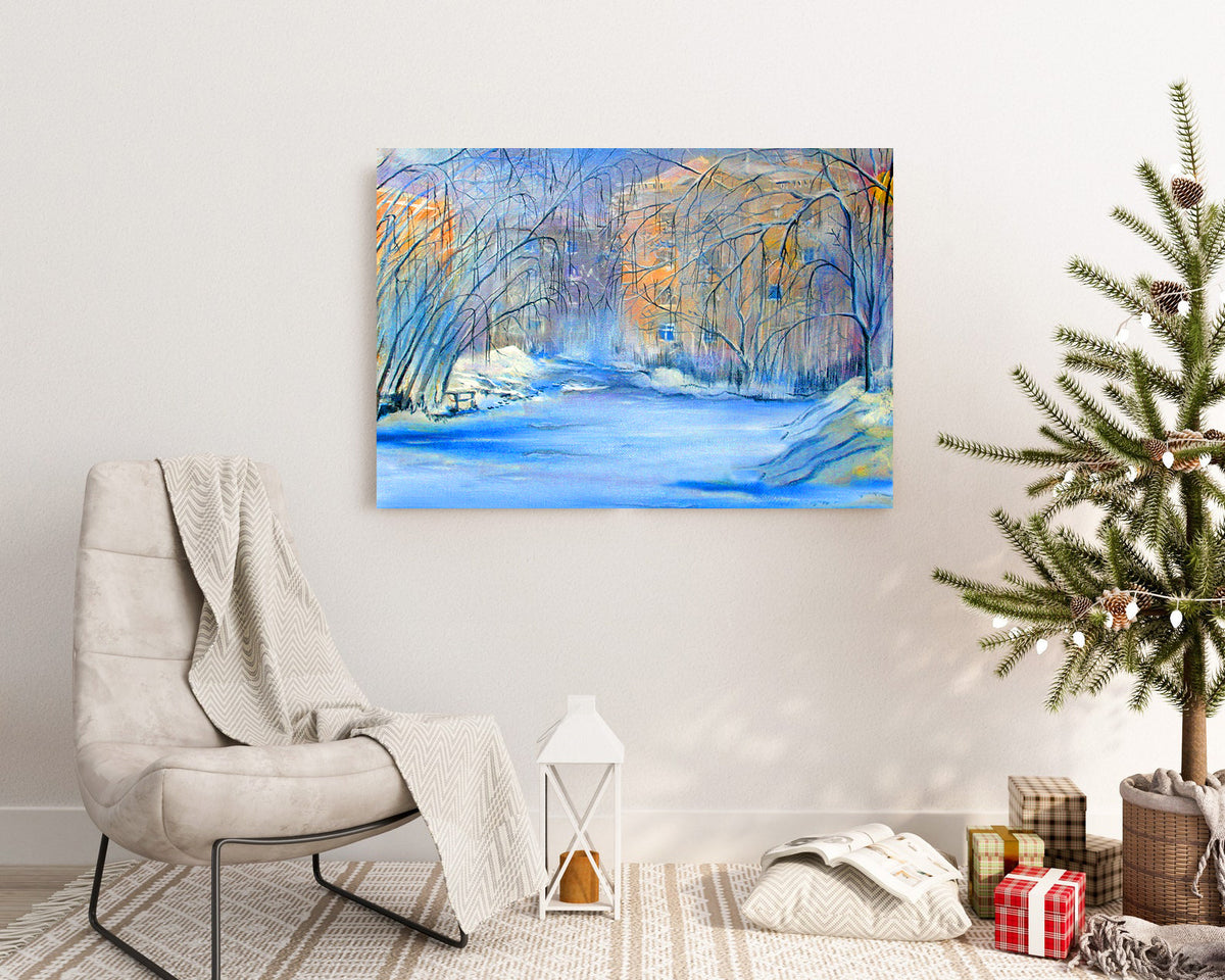 Tablou Canvas - Iarna in Padure Peisaj