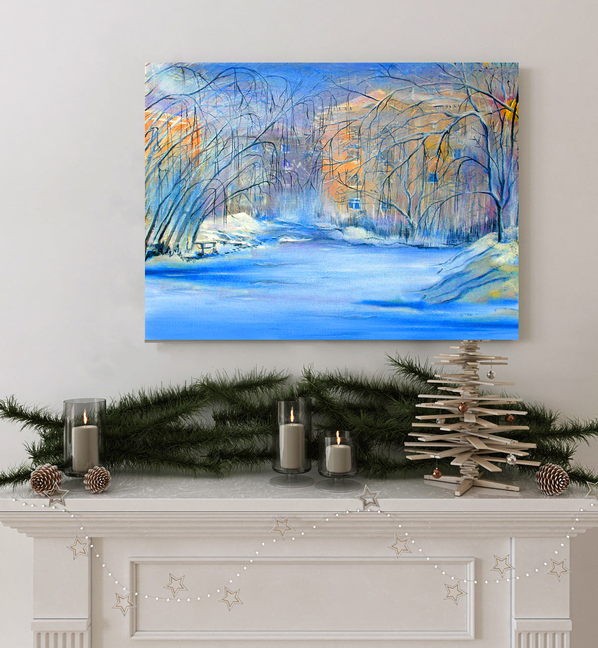 Tablou Canvas - Iarna in Padure Peisaj
