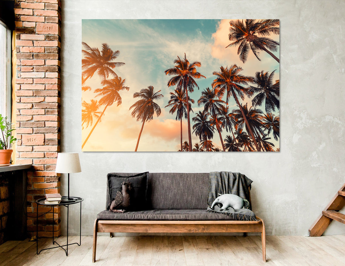 Canvas Painting - Landscape with Palm Trees