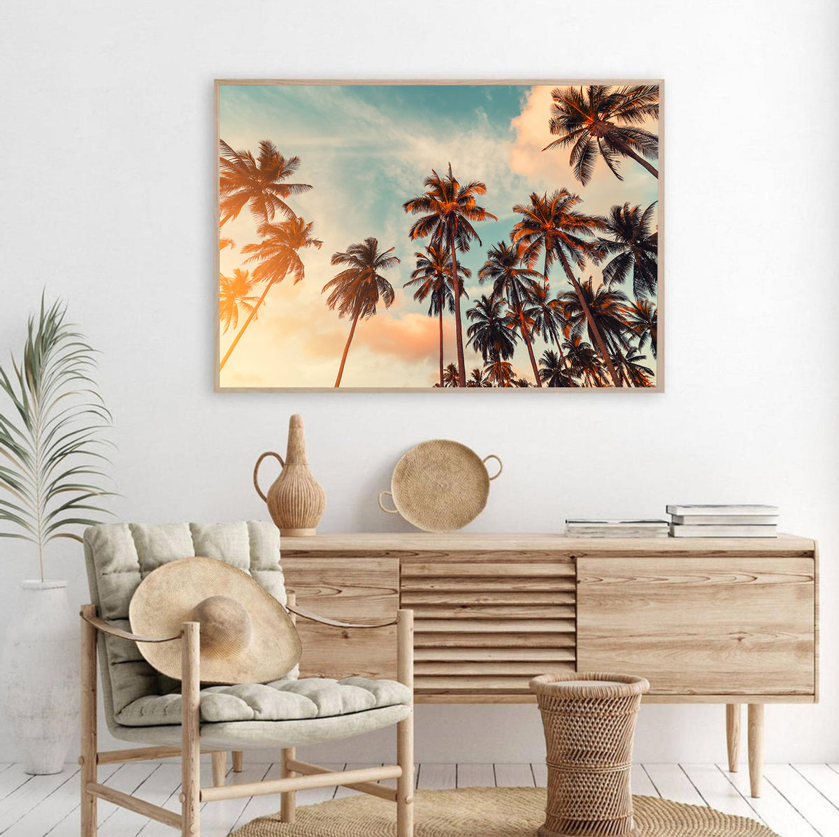 Canvas Painting - Landscape with Palm Trees