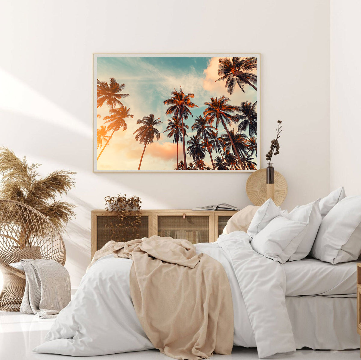 Canvas Painting - Landscape with Palm Trees