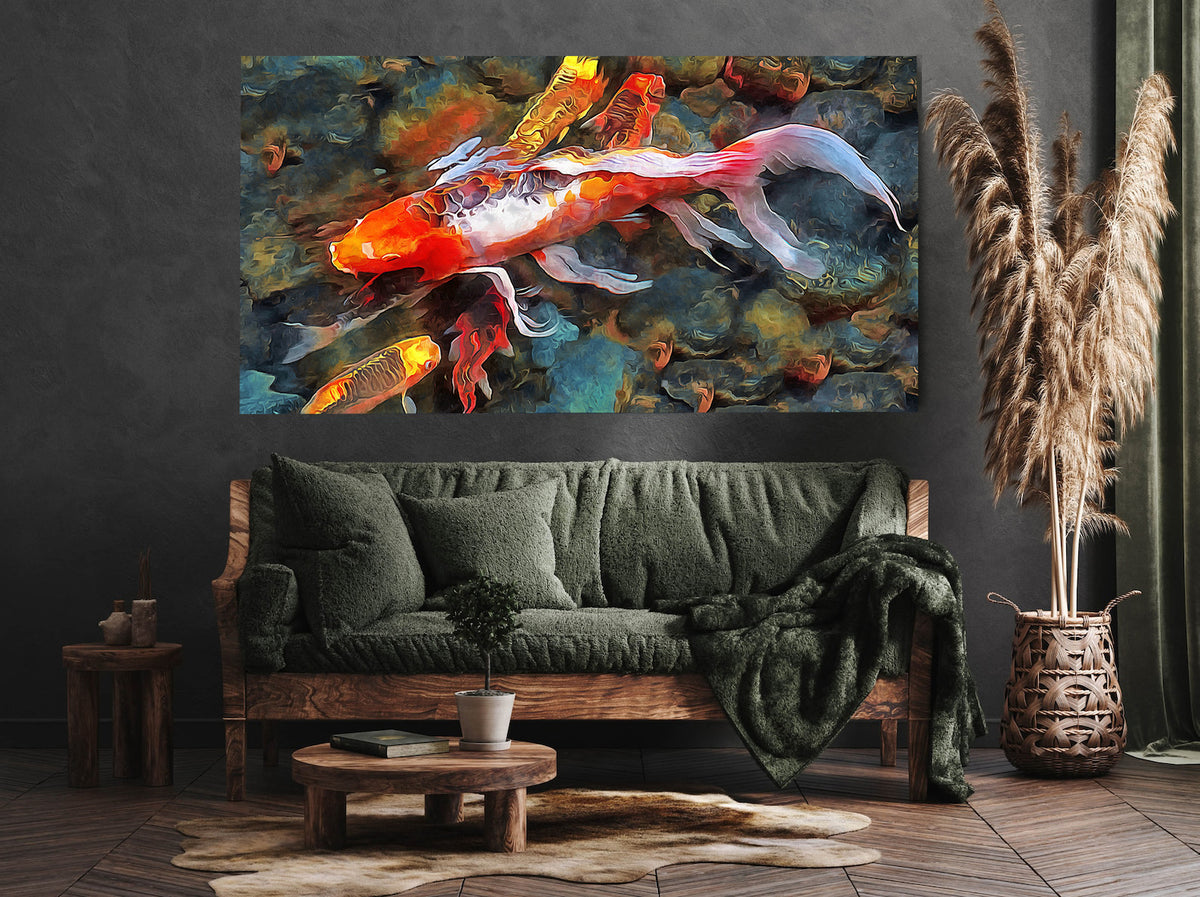 Canvas Painting - Fishes in Water