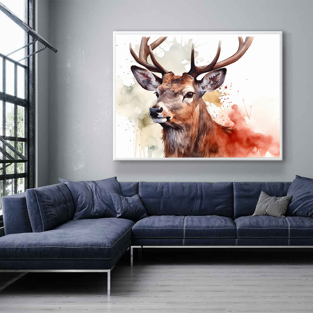 Canvas Painting - Deer Portrait
