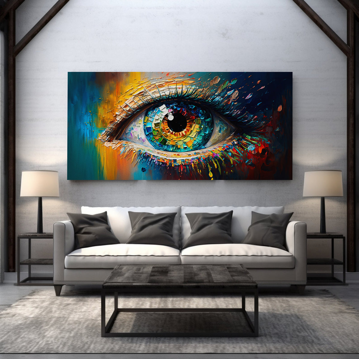 Canvas Painting - Multicolored Eyes