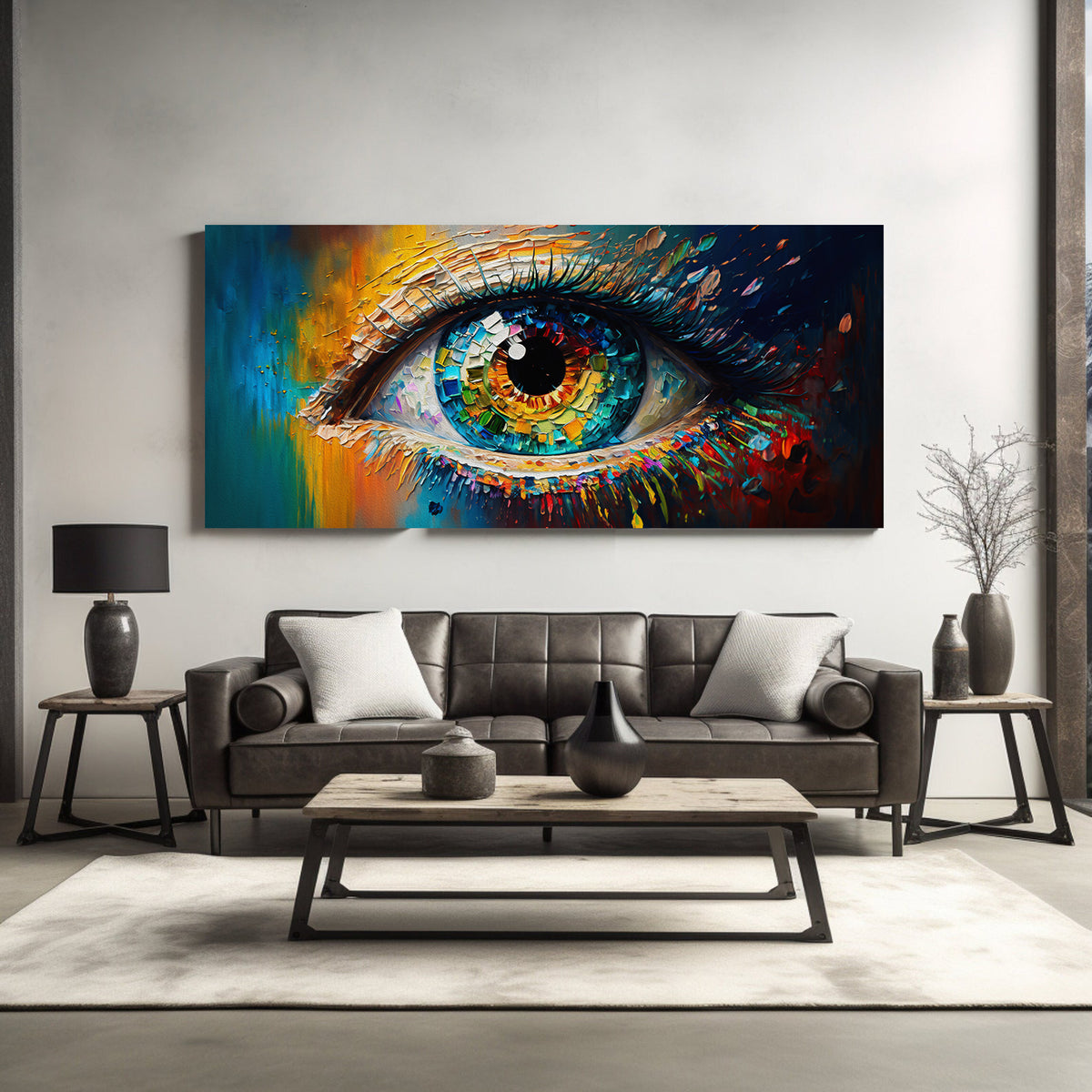 Canvas Painting - Multicolored Eyes