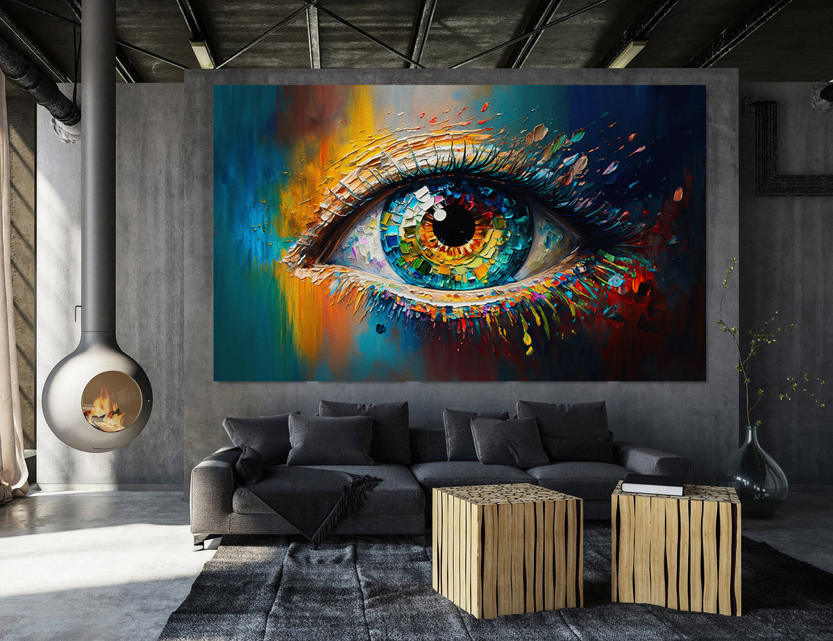 Canvas Painting - Multicolored Eyes