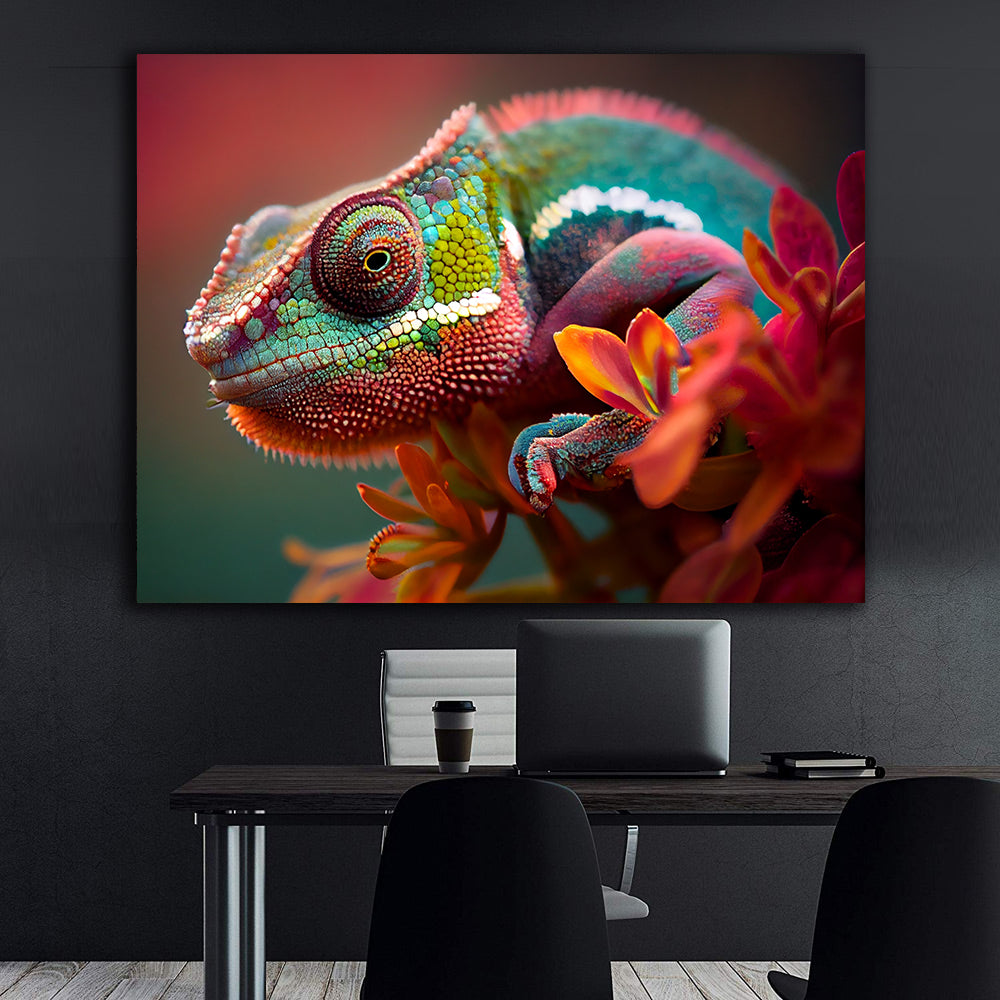Canvas Painting - Chameleon Portrait