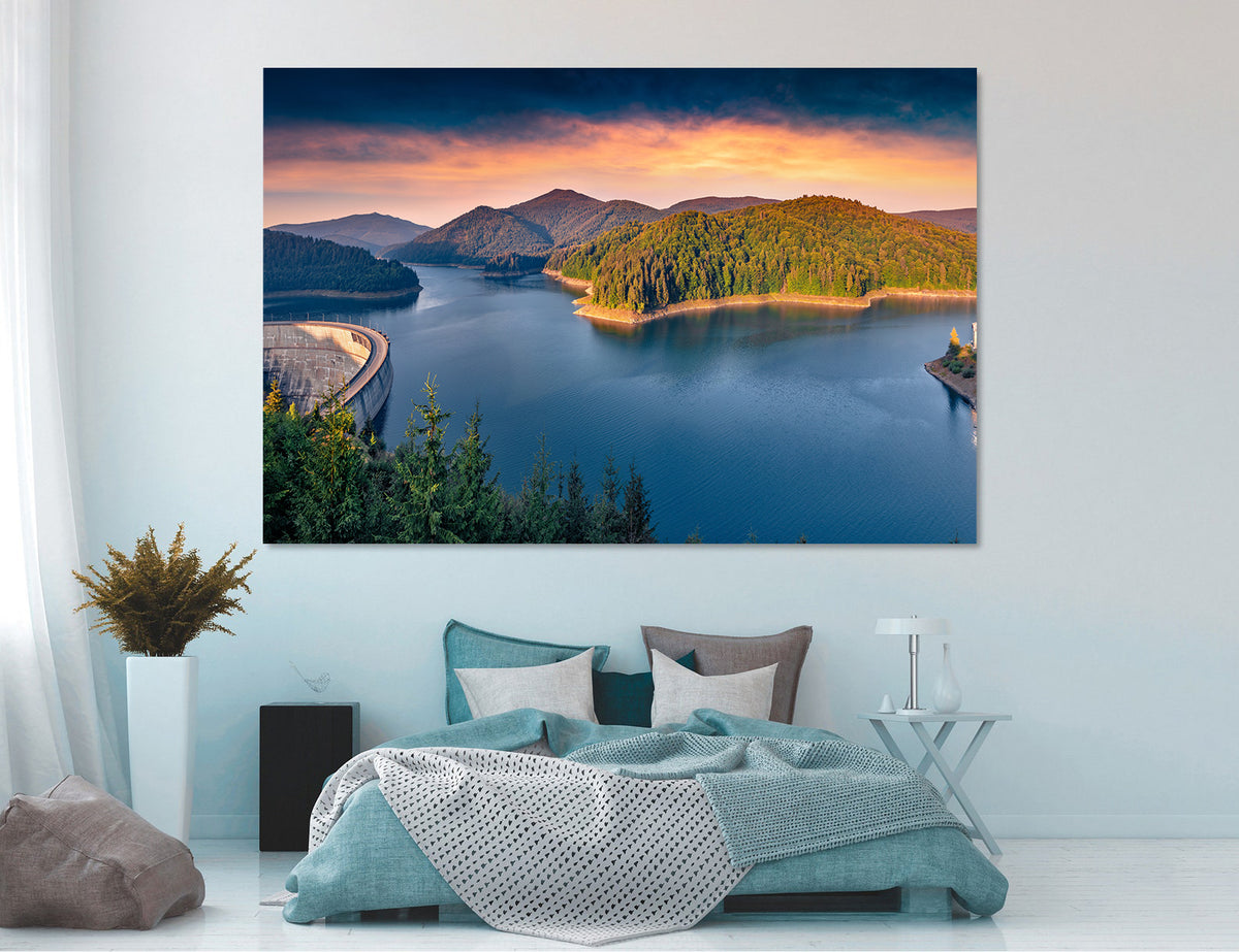 Canvas Painting - Oașa Dam
