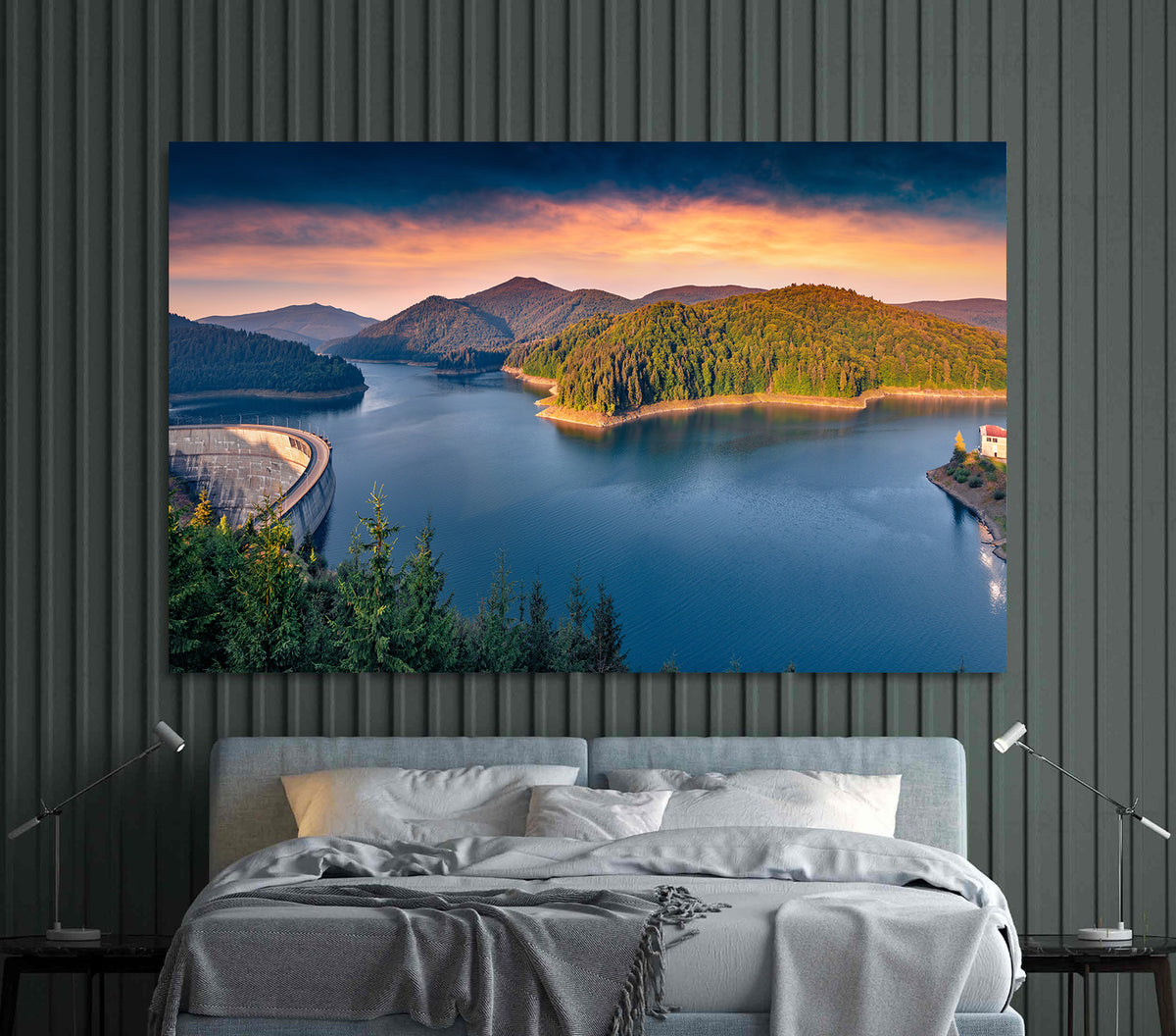 Canvas Painting - Oașa Dam