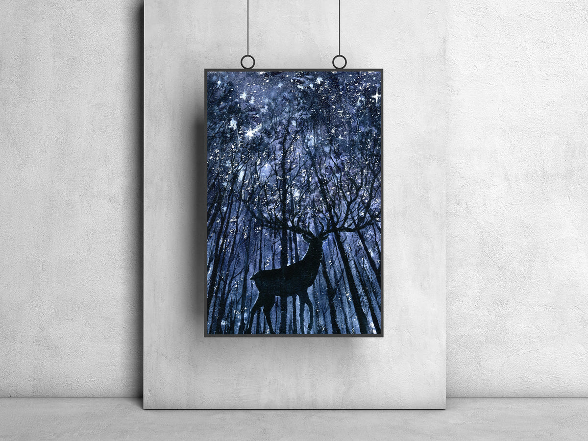 Canvas Painting - Deer in the Forest
