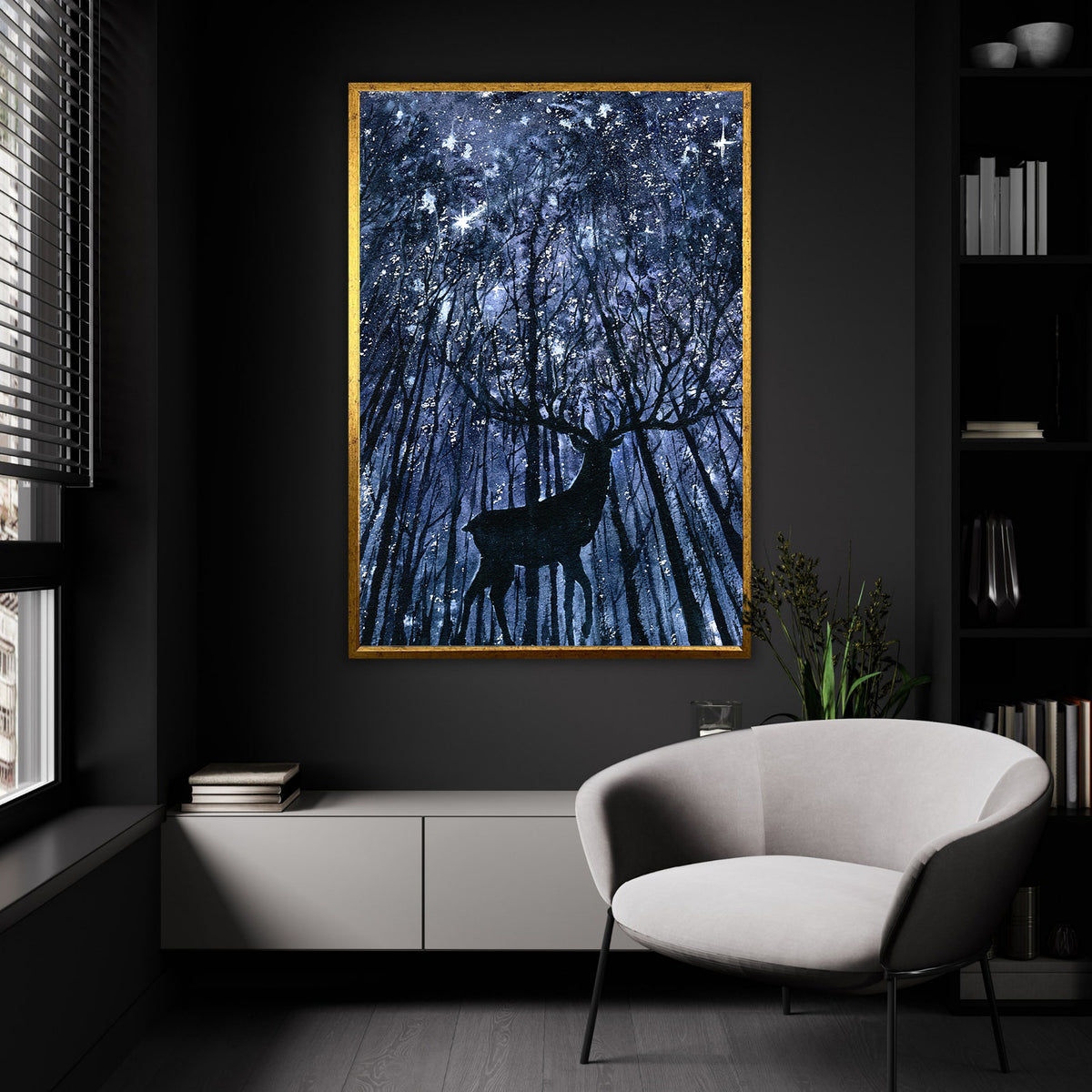 Canvas Painting - Deer in the Forest