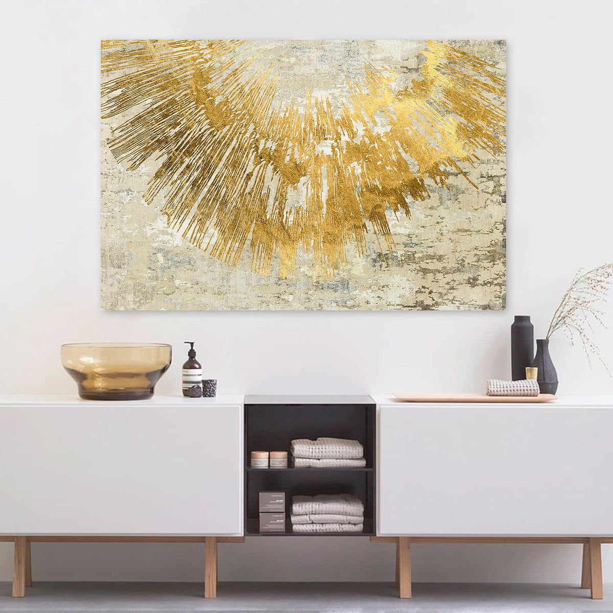 Canvas Painting - Golden Abstract