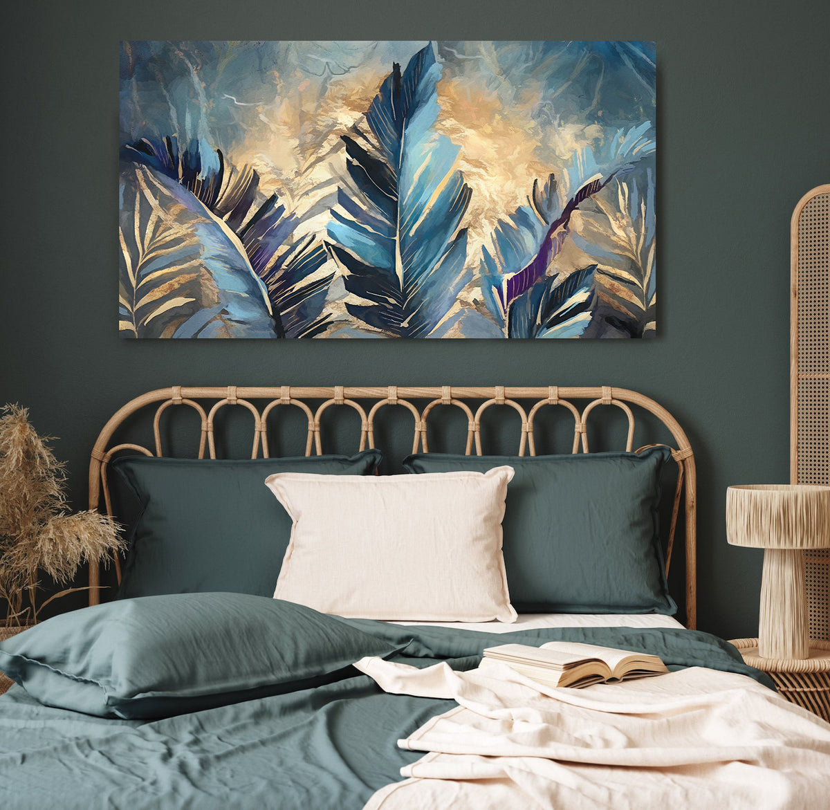 Canvas Painting - Golden Touch on Feathers