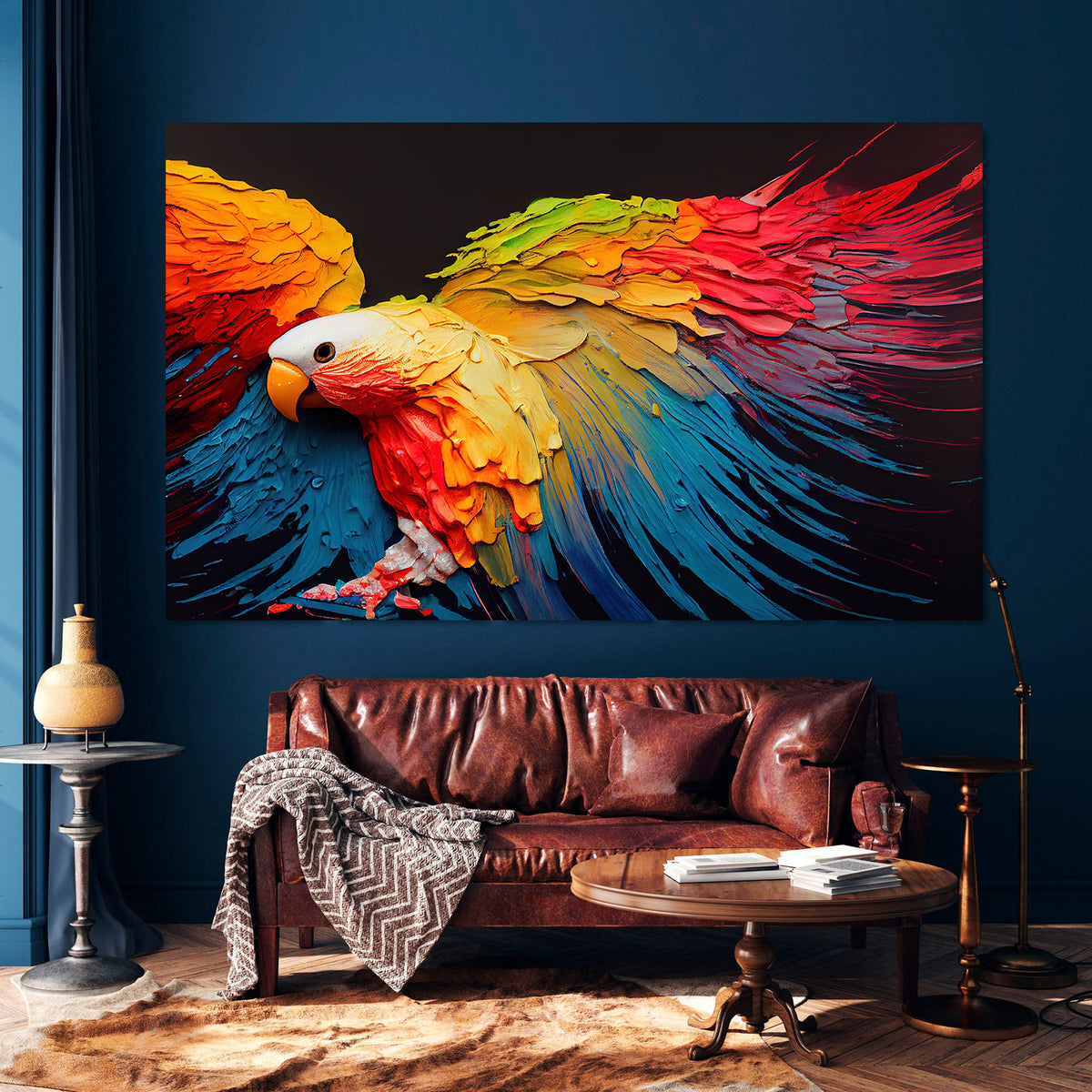 Canvas Painting - Multicolored Parrot