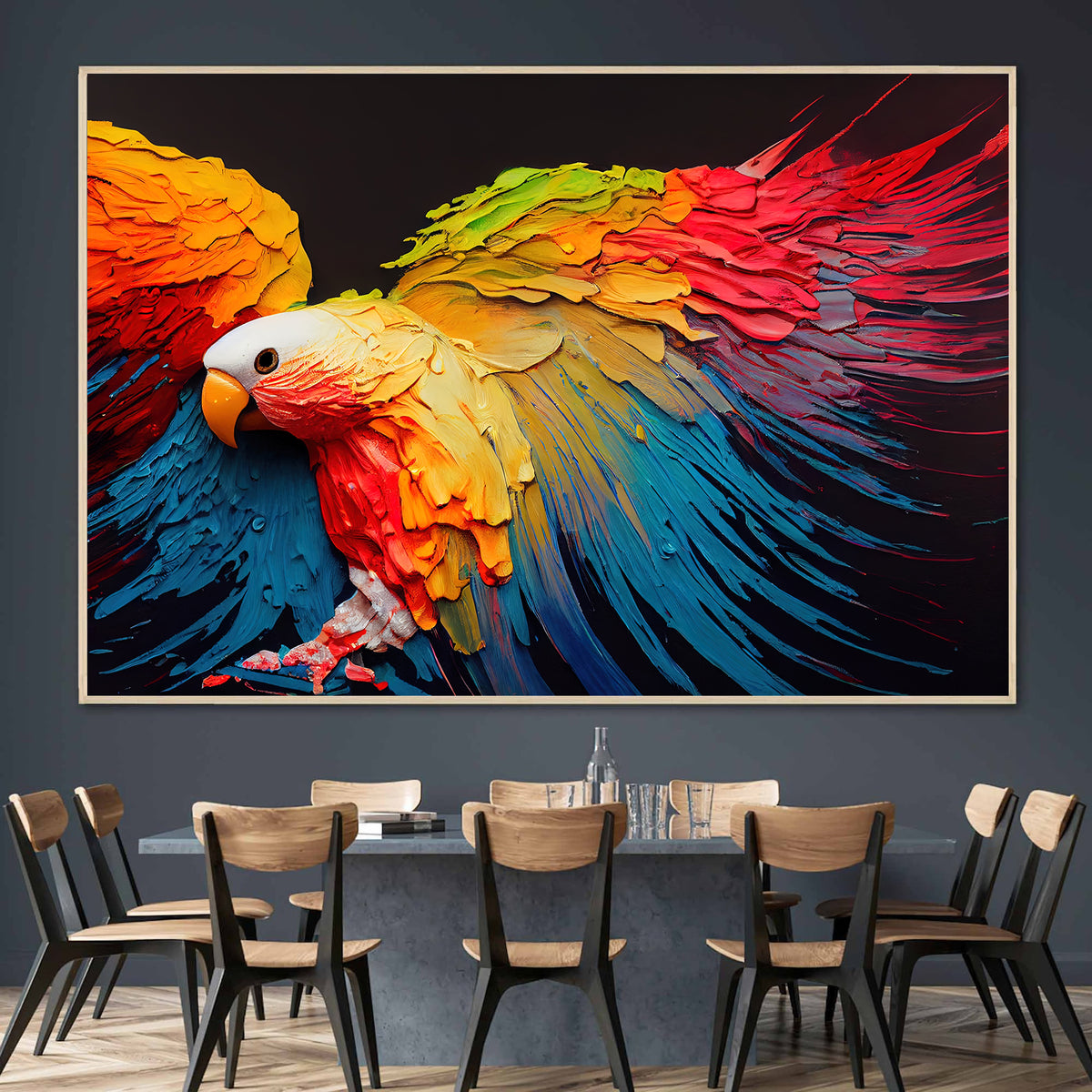 Canvas Painting - Multicolored Parrot