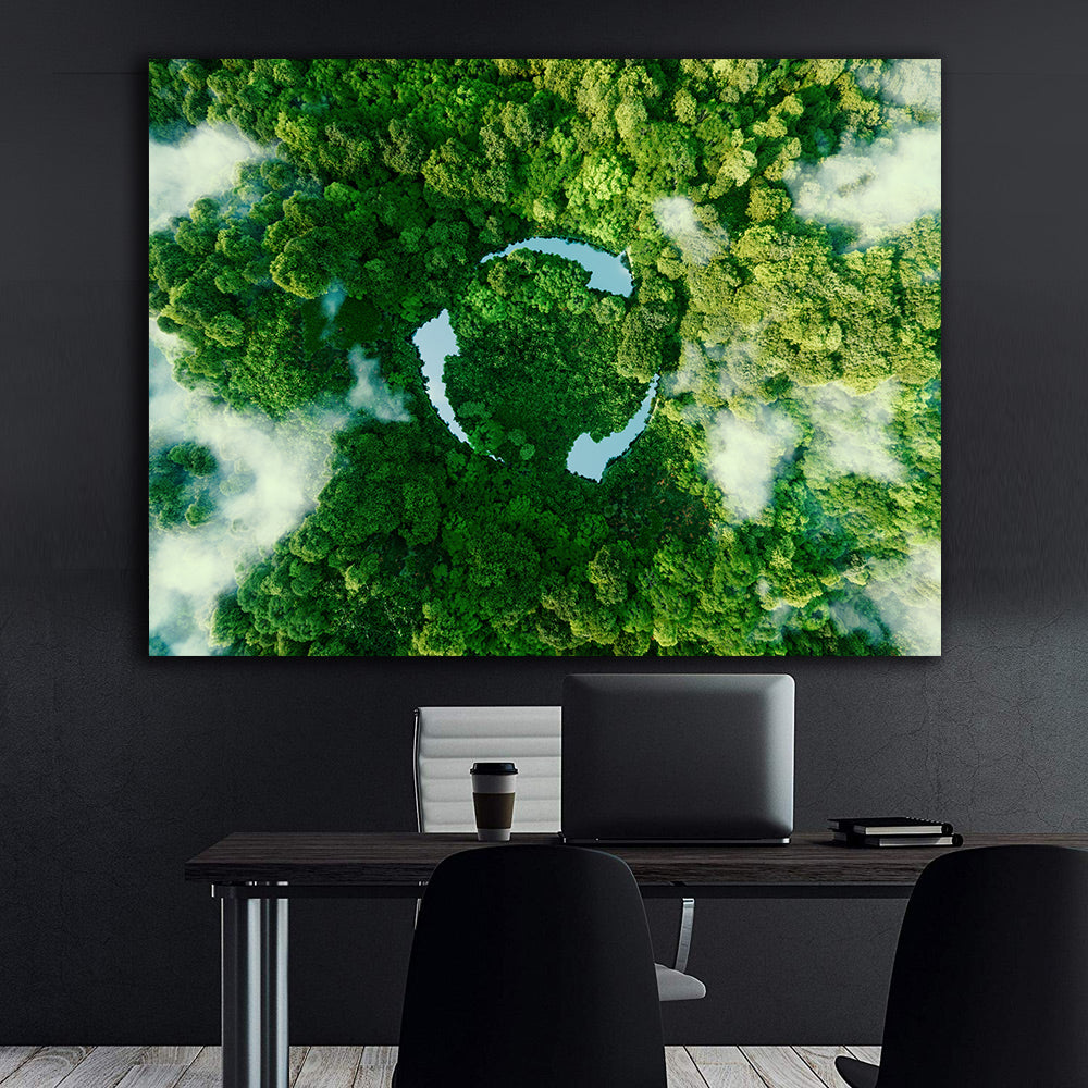 Canvas Painting - Green Trees Recycling