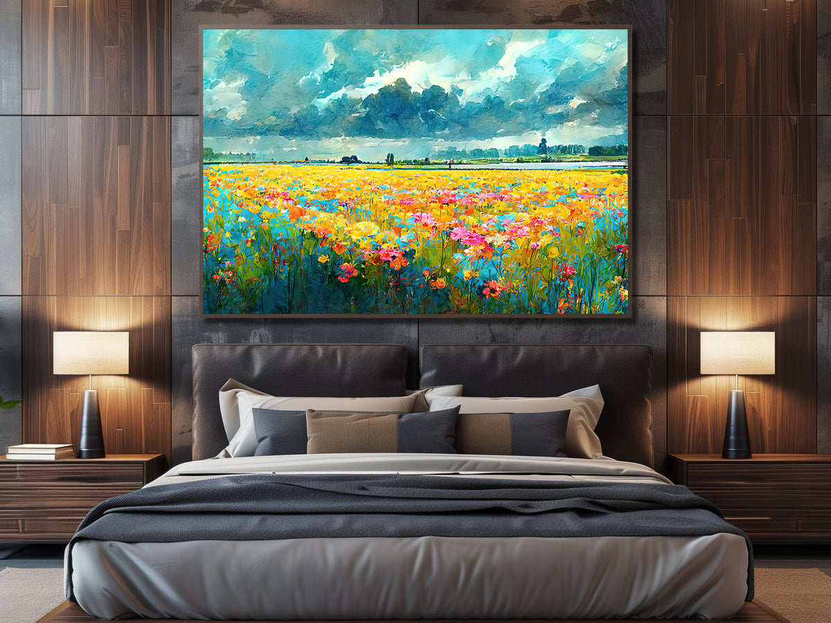 Canvas Painting - Field with Flowers