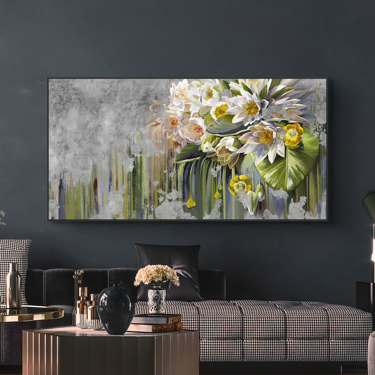 Canvas Painting - White Flowers
