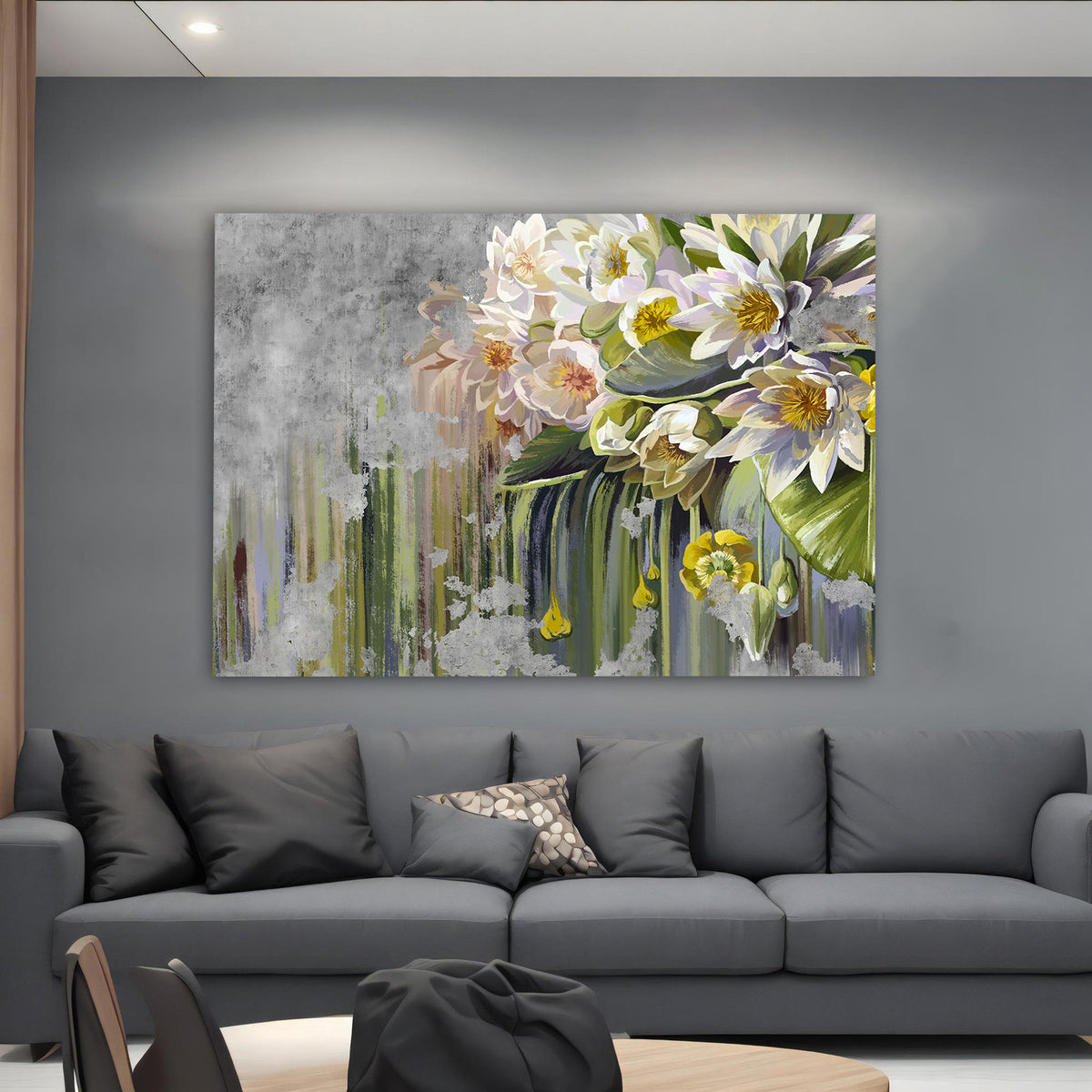 Canvas Painting - White Flowers